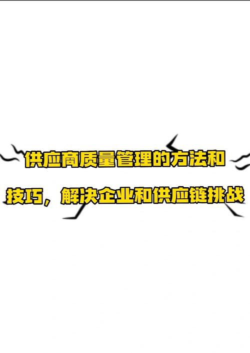 供应商改善策略：金句与实用建议指南